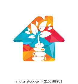 Spa and meditation vector logo design. Zen and wellness logo concept.	

