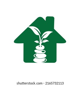 Diseño del logo vectorial de Spa y meditación. El concepto de logotipo Zen y wellness.	
