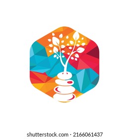 Spa and meditation vector logo design. Zen and wellness logo concept.	