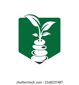 Spa and meditation vector logo design. Zen and wellness logo concept.	