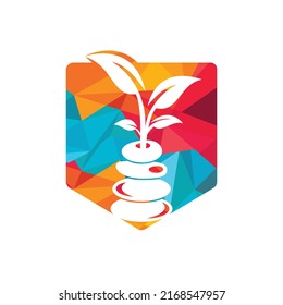 Spa and meditation vector logo design. Zen and wellness logo concept.	