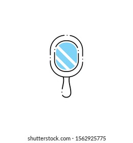 spa mirror fill style icon vector illustration design