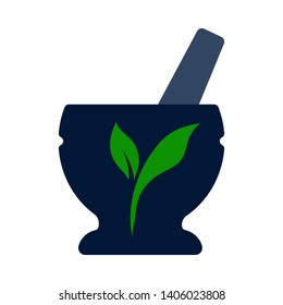 Icono Mortero Del Spa. Diseño de color plano. Ilustración vectorial.