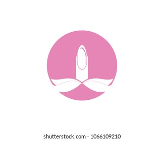 Spa nail icon logo design illustration