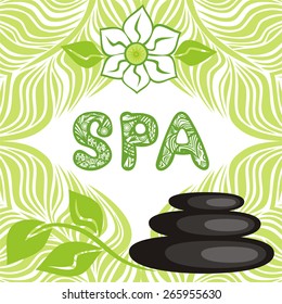 Spa nature pattern background vector illustration