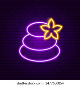 Spa Neon Sign. Vector Illustration of Beauty Promotion.
