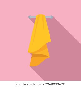 Spa new towel icon flat vector. Fabric paper. Cloth clean
