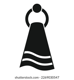 Spa new towel icon simple vector. Fabric paper. Cloth clean