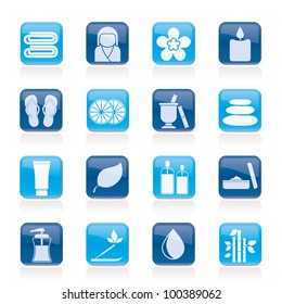 Spa objects icons - vector icon set