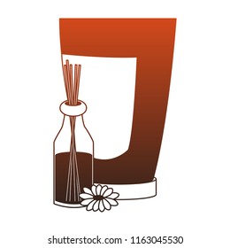 Spa oil bottle red lines