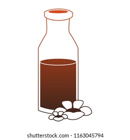 Spa oil bottle red lines