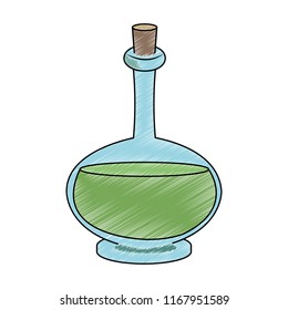 Spa oil bottle scribble