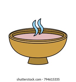 Spa oil in bowl