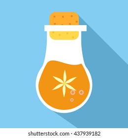 Spa oil icon in flat style