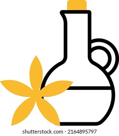 Spa oil, illustration, vector on a white background.