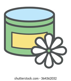 Spa Ointment Bold Icon Illustration