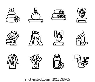 Spa outline icon and symbol for website, application