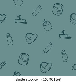 Spa outline isometric pattern. Vector illustration, EPS 10