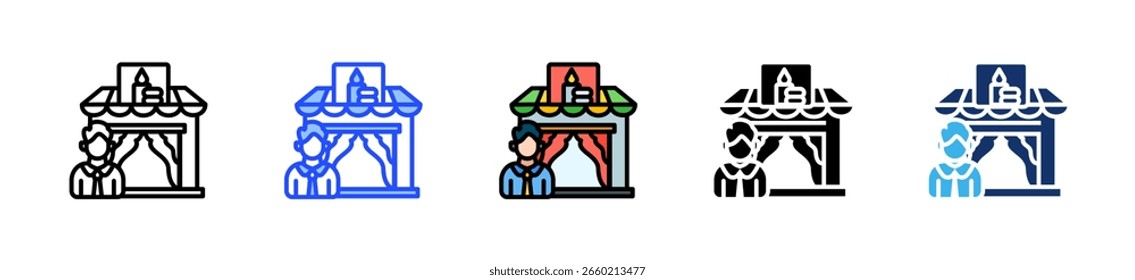 Spa Owner Icon Collection With Multiple Styles