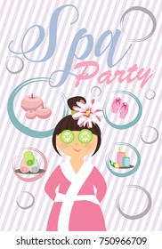 Spa party invitation card