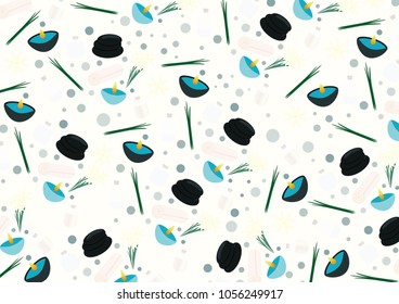 Spa Pattern Background with colorful icons