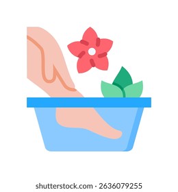 Ícone de pedicure Spa Ilustração plana de vetor