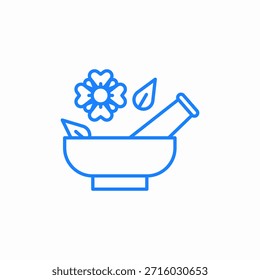Vector de signo de icono de almirez de spa