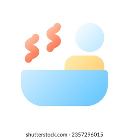 Spa pixel perfect flat gradient color ui icon. Skin care and relaxation. Hotel and resort. Simple filled pictogram. GUI, UX design for mobile application. Vector isolated RGB illustration
