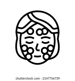 spa procedure cucumber line icon vector. spa procedure cucumber sign. isolated contour symbol black illustration