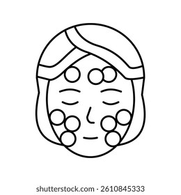 spa procedure cucumber line icon vector. spa procedure cucumber sign. isolated contour symbol black illustration