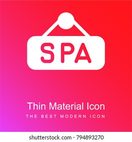 Spa red and pink gradient material white icon minimal design