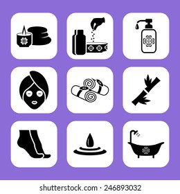 Spa related vector icon set