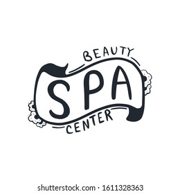Spa and Relax Center hand draw lettering