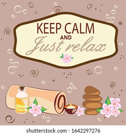 Spa relax and massage vector illustration. 