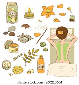 Spa relax set with aromatherapy elements.