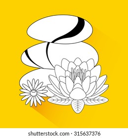 spa relaxation area design, vector illustration eps10 graphic 