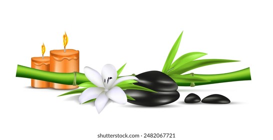 Spa relaxation concept. Vector illustration