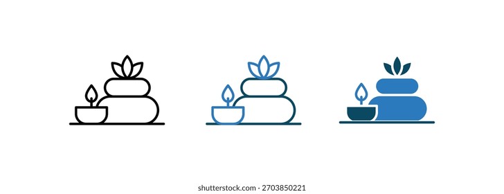 Spa ícone de relaxamento vetor de linha
