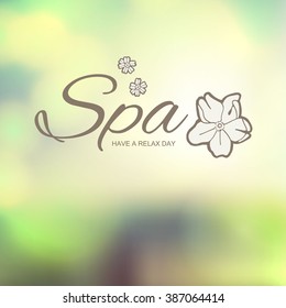 Spa Resort or Beauty Business Background.Blur & Bokeh Background. Vector illustration