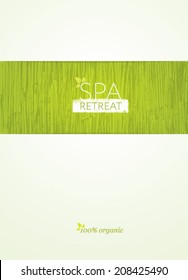 Spa Retreat Organic Eco Background. Nature Friendly Vector Concept