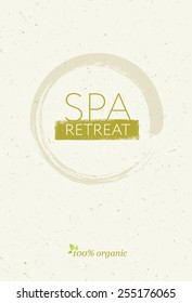 Spa Retreat Zen Circle Vector Design Element on Organic Background