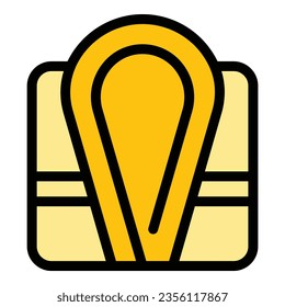 Spa robe icon outline vector. Cloth towel. Fabric textile color flat