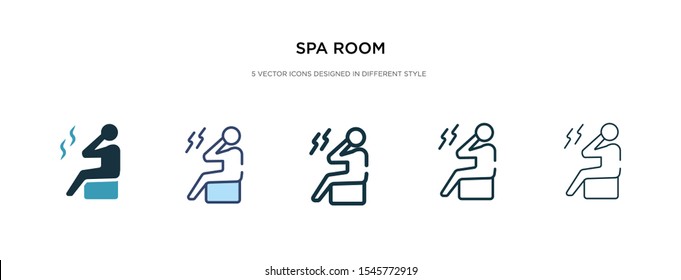 spa room icon in different style vector illustration. two colored and black spa room vector icons designed in filled, outline, line and stroke style can be used for web, mobile, ui