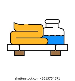 spa salon accessories line icon vector. spa salon accessories sign. isolated symbol illustration