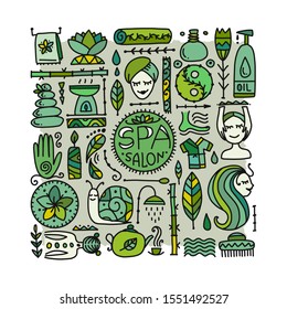 Spa salon background for your design. Vector illustration