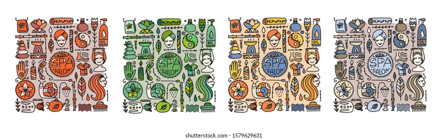 Spa salon background for your design. Vector illustration