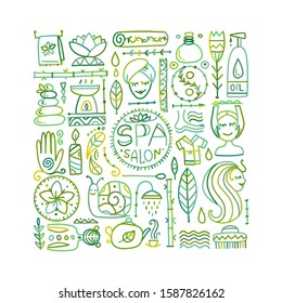 Spa salon background for your design. Vector illustration