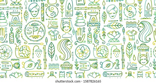 Spa salon background for your design. Vector illustration