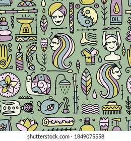 Spa salon background for your design. Vector illustration