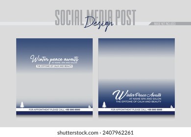 Spa salon and beauty social media post design